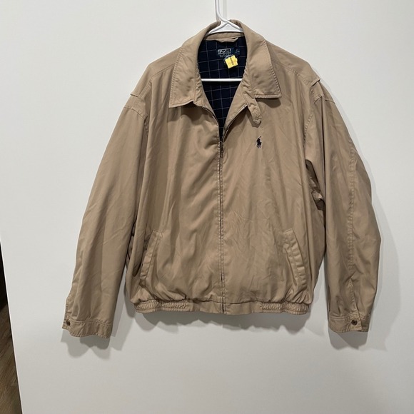 Polo Ralph Lauren Other - Polo Ralph Lauren Men's Tan Harrington Jacket Full Zip Embroidered Pony 2XL